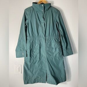 Eileen Fisher Organic Cotton/Nylon Jacket 2 Way Full Zip Blue Coat Womens XXS